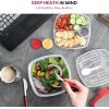 imageDual Compartment Lunch Containers Set  BPAFree Airtight Bento Box  Cutlery Set With SaladDressing Container To Go  Microwave and DishwasherSafe Lunch Containers Perfect Size for Lunch Box