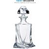 imageFineDine European Style Glass Whiskey Decanter amp Liquor Decanter with Glass Stopper 28 Oz With Magnetic Gift Box  Aristocratic Exquisite Quadro Design  Glass Decanter for Alcohol Bourbon Scotch