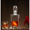 imageFineDine European Style Glass Whiskey Decanter amp Liquor Decanter with Glass Stopper 28 Oz With Magnetic Gift Box  Aristocratic Exquisite Quadro Design  Glass Decanter for Alcohol Bourbon Scotch