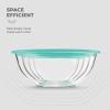 imageFineDine Superior Glass Mixing Bowls with Lids  8Piece Mixing Set with BPAFree lids SpaceSaving Nesting Bowls  Easy Grip amp Stable Design for Meal Prep amp Food Storage For Cooking Baking