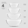 imageFineDine Superior Glass Mixing Bowls with Lids  8Piece Set with BPAFree lids SpaceSaving Nesting Bowls  Easy Grip amp Stable Design for Meal Prep amp Food Storage Glass bowl For Cooking Baking
