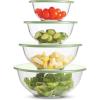 image8Piece BPAFree Glass Mixing Bowl Set with Lids  Nesting Design Easy Grip For Meal Prep amp Food Storage