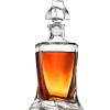 imageFineDine European Style Glass Whiskey Decanter amp Liquor Decanter with Glass Stopper 28 Oz With Magnetic Gift Box  Aristocratic Exquisite Quadro Design  Glass Decanter for Alcohol Bourbon Scotch