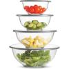 imageSuperior Glass Mixing Bowls with Lids  8Piece Mixing Bowl Set with BPAFree lids SpaceSaving Nesting Bowls  Easy Grip amp Stable Design for Meal Prep amp Food Storage Glass bowl For Cooking Baking
