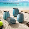 image:imageFineDine Triple Insulated Wine Tumbler With Lid 4 Pack 12oz Stainless Steel Glass Set Keep Drinks Hot amp Cold for Outdoors Beach Picnics Unbreakable Glasses With BPA Lids Cheery TurquoiseExquisite Blue Marble