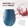 image:imageFineDine Triple Insulated Wine Tumbler With Lid 4 Pack 12oz Stainless Steel Set Tumblers Keep Drinks Hot amp Cold for Outdoors Beach Picnics Unbreakable Glasses With BPA Free Lids WhiteBlackExquisite Blue Marble
